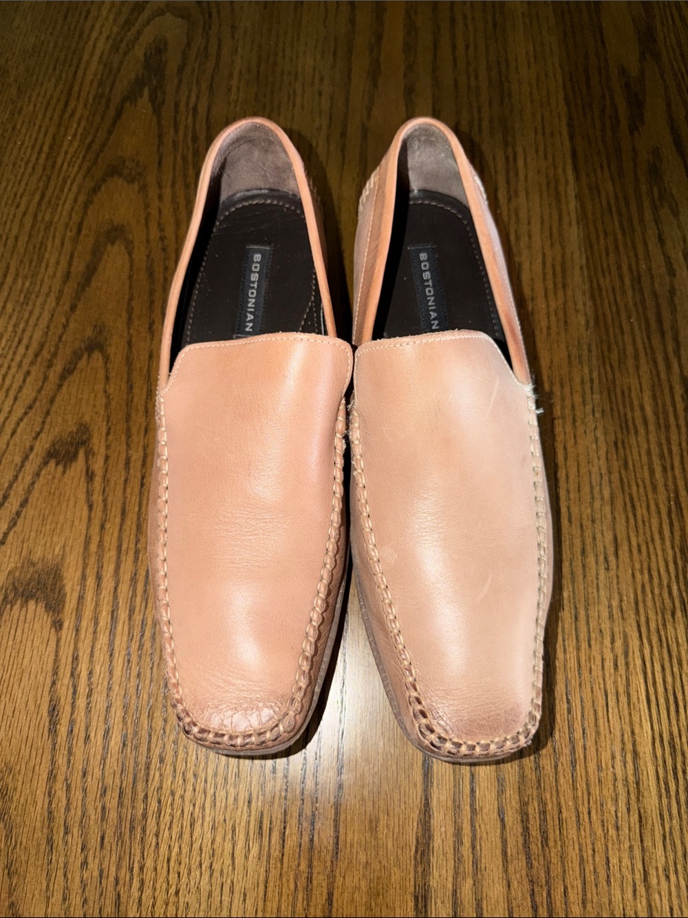 Bostonian Men's Light Brown Leather Slip-On Loafers